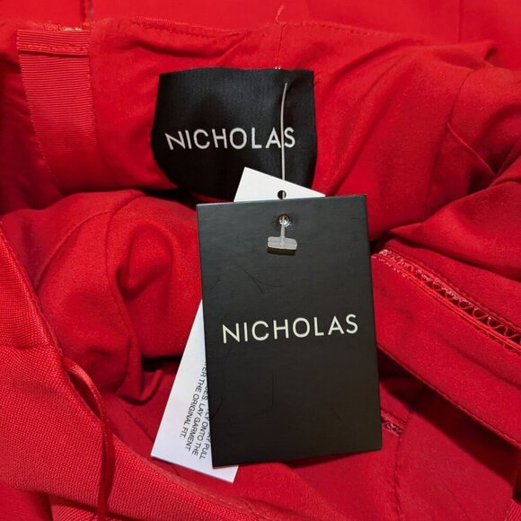 NEW Nicholas Dress Revolve Red Maxi Halter Dress Gown Plunge Neck Size 0 - Picture 3 of 11